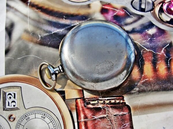 Beautiful porcelain dial iron case Longines pocket watch from the early 1900s. - Image 8