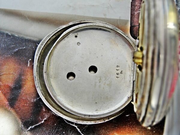 Nice double lid key silver pocket watch from the 1800s - Image 11