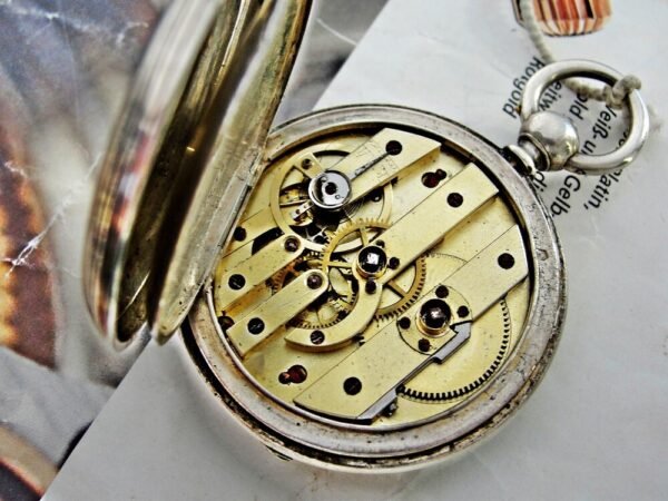 Nice double lid key silver pocket watch from the 1800s - Image 13