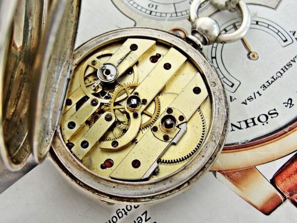 Nice double lid key silver pocket watch from the 1800s - Image 14