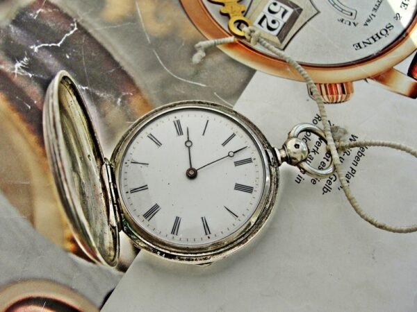 Nice double lid key silver pocket watch from the 1800s - Image 20