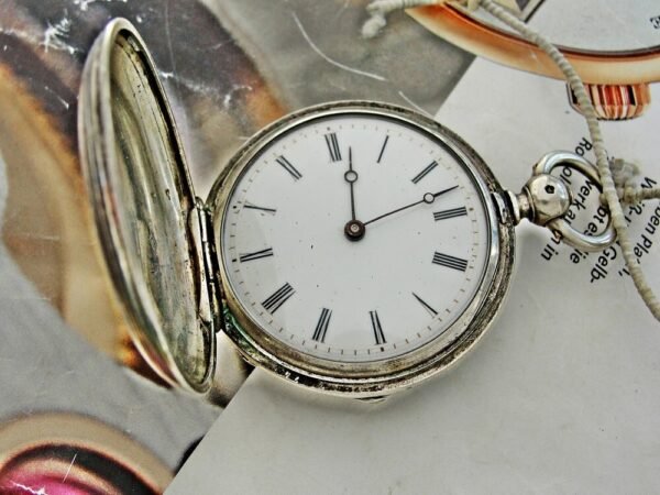 Nice double lid key silver pocket watch from the 1800s - Image 7
