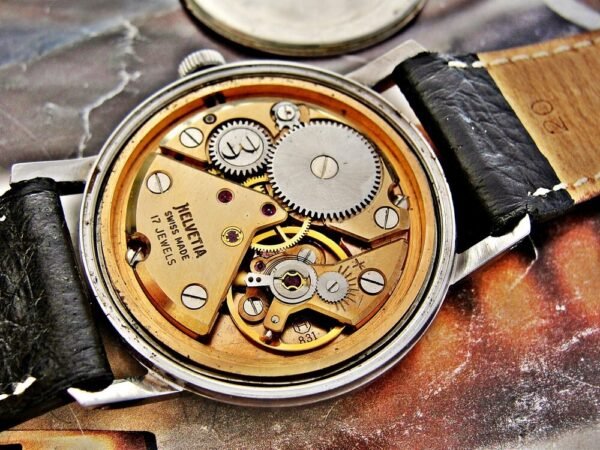 Nice steel Helvetia watch from the 1950s. - Image 14