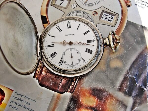 Beautiful double-lid silver hunter Longines pocket watch from 1905. - Image 12