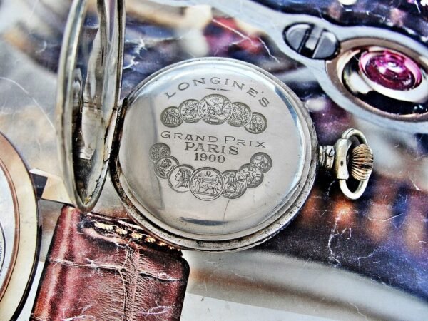 Beautiful double-lid silver hunter Longines pocket watch from 1905. - Image 16