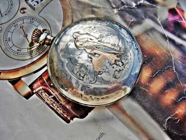 Beautiful double-lid silver hunter Longines pocket watch from 1905. - Image 23