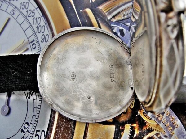 Beautiful porcelain dial, silver case, swinging pocket watch. - Image 15