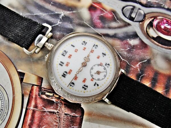 Beautiful porcelain dial, silver case, swinging pocket watch. - Image 20