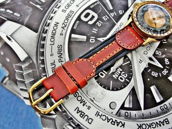 Beautiful very rare Tylex pointer date watch  from the 1950s. - Image 9