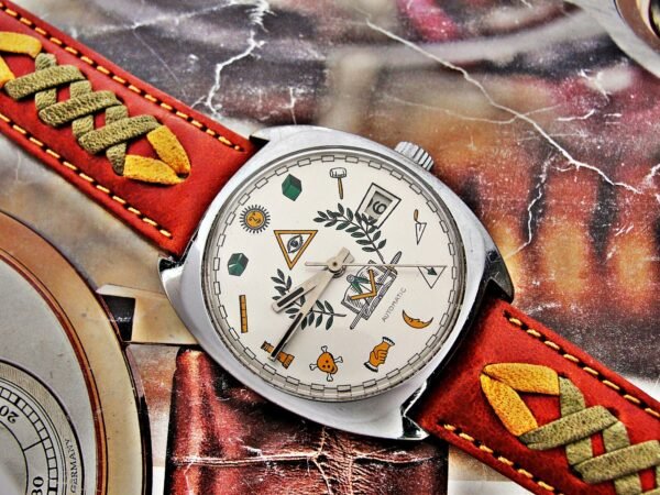 Nice automatic Masonic watch from the 1970s. - Image 18