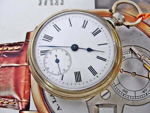 Rare G.T porcelain dial key pocket watch from the 1800s - Image 16