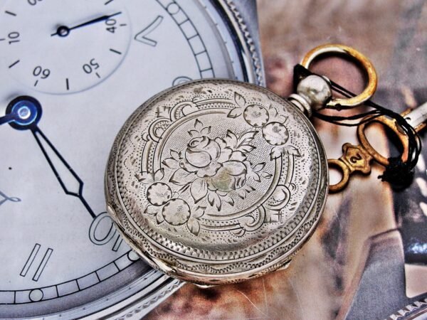 Nice keyed silver pocket watch from the 1800s - Image 7