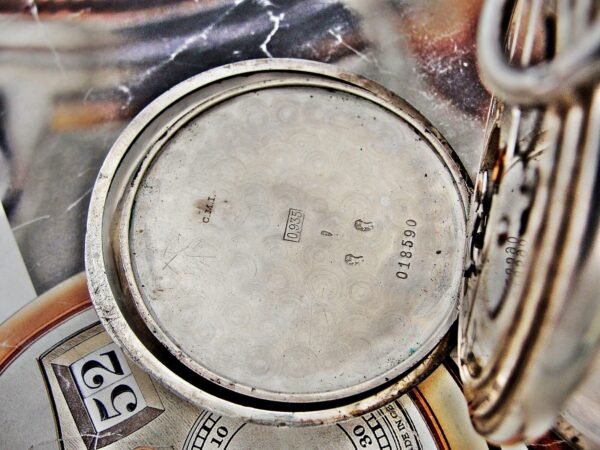 Beautiful double-lid silver Invar watch from the early 1900s - Image 10
