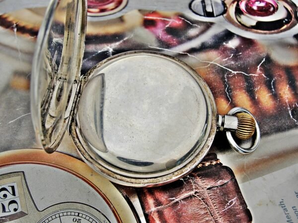 Beautiful double-lid silver Invar watch from the early 1900s - Image 11