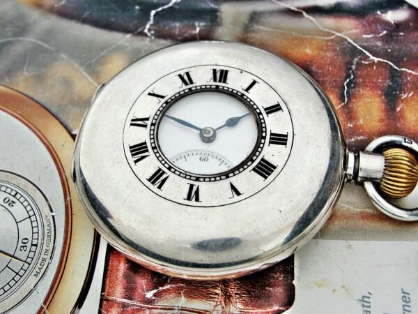 Beautiful double-lid silver Invar watch from the early 1900s - Image 16