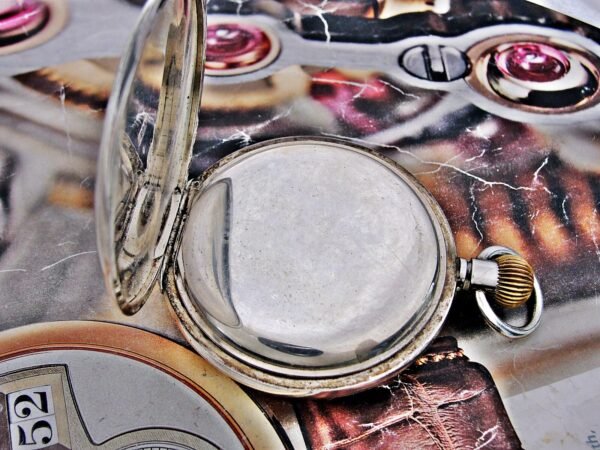 Beautiful double-lid silver Invar watch from the early 1900s - Image 19