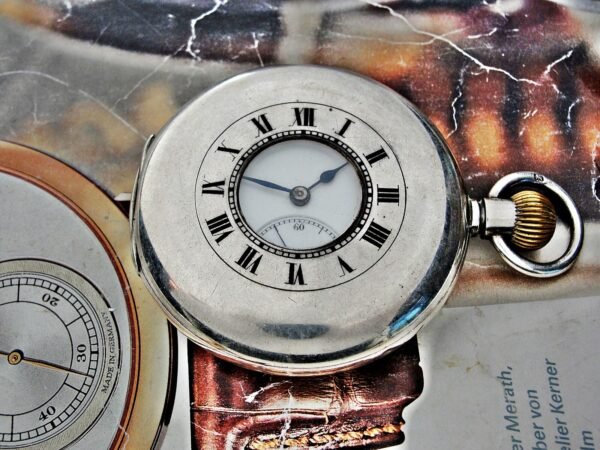 Beautiful double-lid silver Invar watch from the early 1900s - Image 21