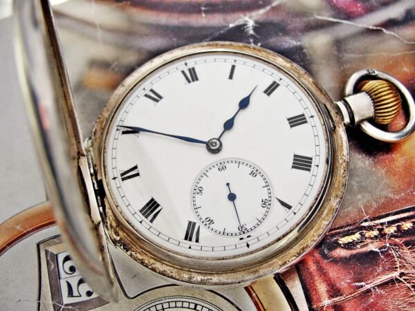 Beautiful double-lid silver Invar watch from the early 1900s - Image 5