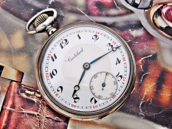Nice Cortebert silver pocket watch from the early 1900s. - Image 5