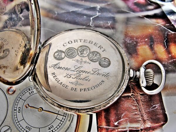 Nice Cortebert silver pocket watch from the early 1900s. - Image 8