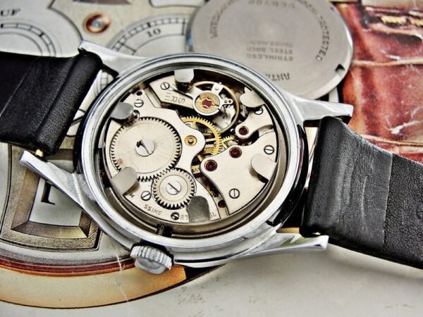Rare Swiss Tell watch with label from the 1950s. Very nice dial, very nice case. - Image 18