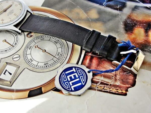 Rare Swiss Tell watch with label from the 1950s. Very nice dial, very nice case. - Image 6