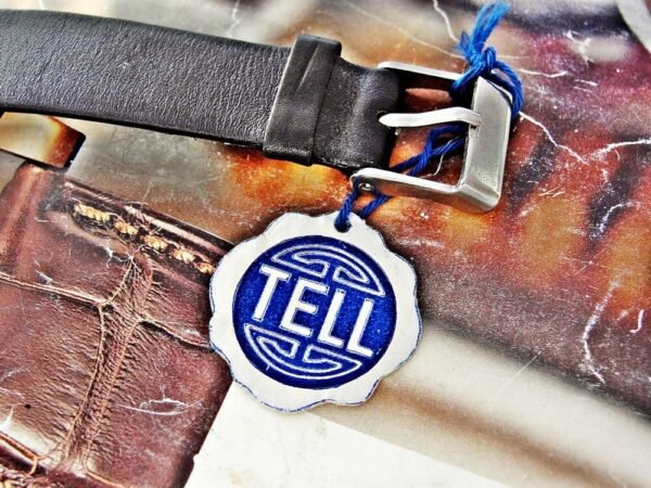 Rare Swiss Tell watch with label from the 1950s. Very nice dial, very nice case. - Image 10