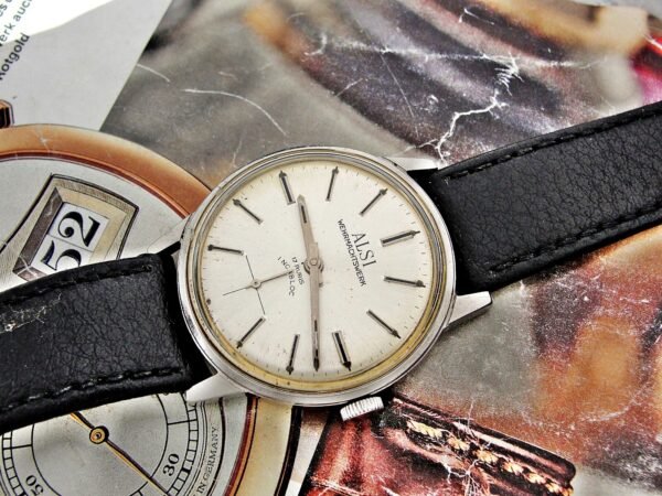 Rare Swiss steel Alsi Wehrmachtswerk watch from the 1970s - Image 9