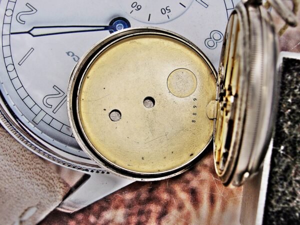 Rare porcelain dial silver key pocket watch from the 1800s - Image 12