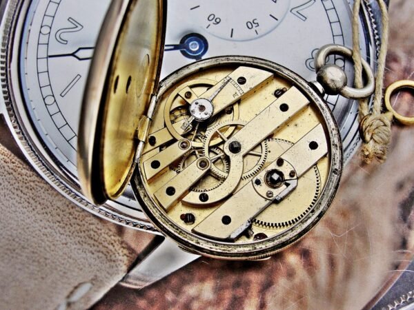 Rare porcelain dial silver key pocket watch from the 1800s - Image 14