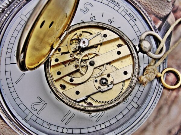 Rare porcelain dial silver key pocket watch from the 1800s - Image 15