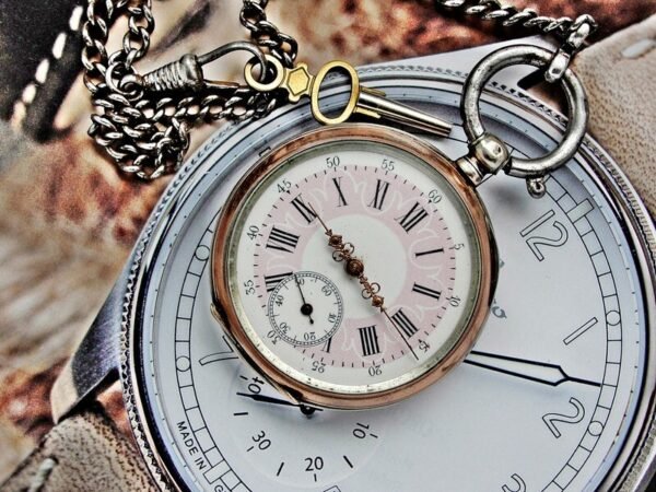 Rare silver pocket watch with key from the 1800s. - Image 19