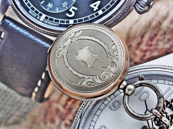 Rare silver pocket watch with key from the 1800s. - Image 9