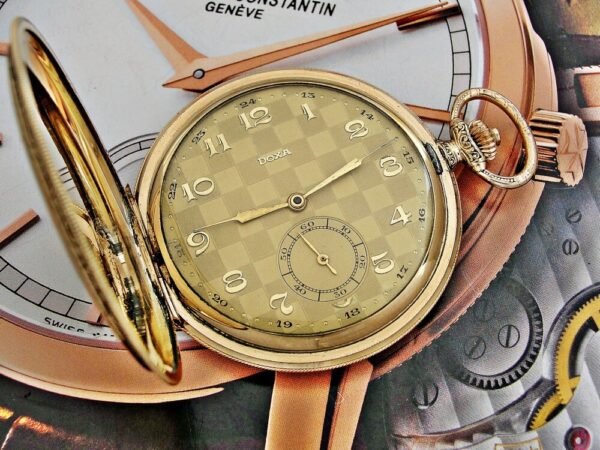 Very nice rare double-lid Doxa pocket watch from the 1920s