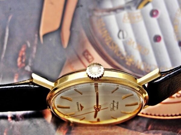 Beautiful 18k gold Longines Flagship automatic watch from the 1960s with box - Image 12