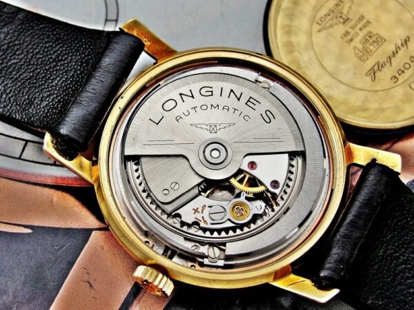 Beautiful 18k gold Longines Flagship automatic watch from the 1960s with box - Image 23