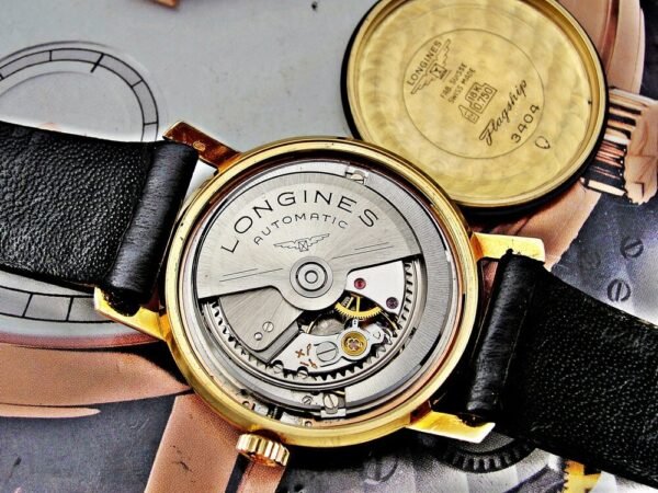 Beautiful 18k gold Longines Flagship automatic watch from the 1960s with box - Image 24