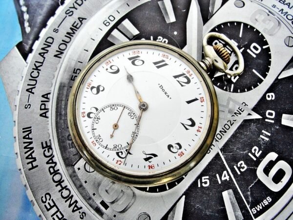 Nice Doxa pocket watch with porcelain dial from the 1920s. - Image 12