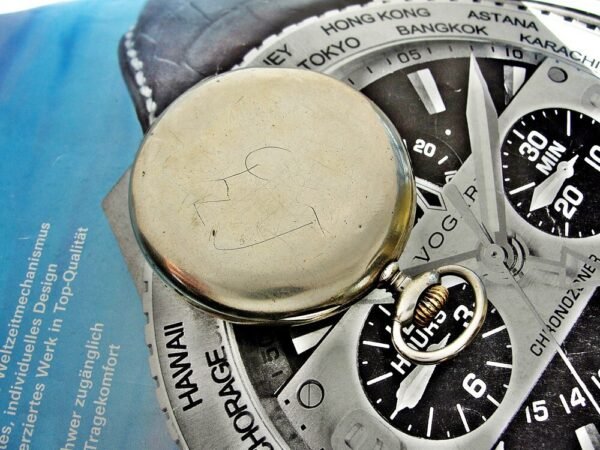Nice Doxa pocket watch with porcelain dial from the 1920s. - Image 9
