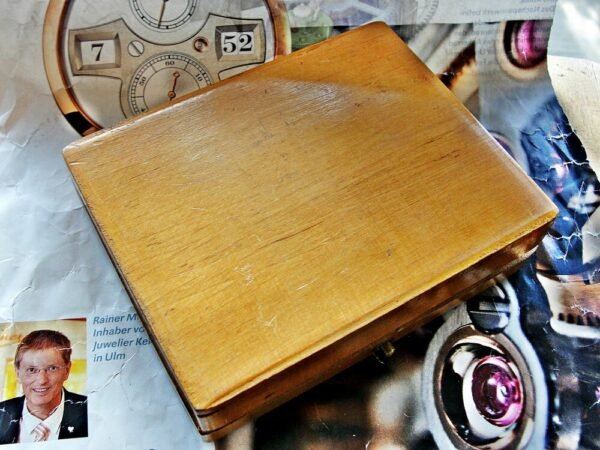 Rare military Moeris pocket watch from the early 1900s in a wooden box. - Image 16