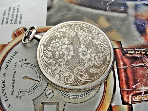 Rare silver Bergland Qwartz pocket watch from the 1980s - Image 12