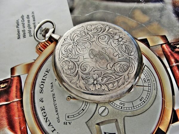 Rare silver Bergland Qwartz pocket watch from the 1980s - Image 4