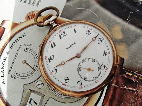 Rare silver Phenix pocket watch with porcelain dial from the 1920s - Image 18