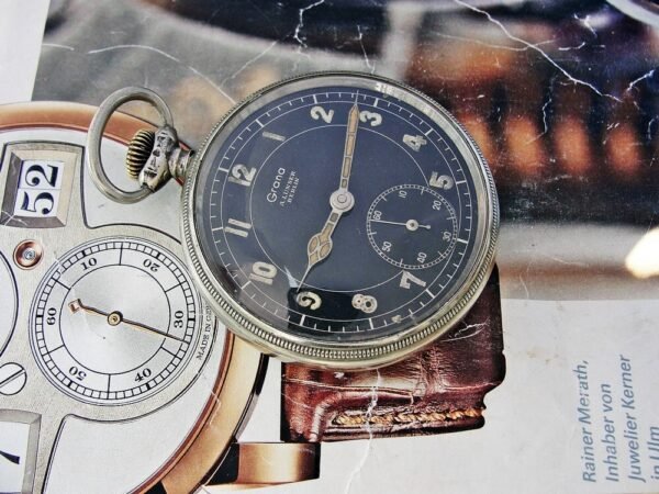Rare Grana A.Lünser Berlin WWII Military Wehrmacht German Army Pocket Watch - Image 16