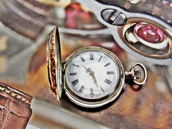 Silver nun watch with double lid porcelain dial. - Image 5
