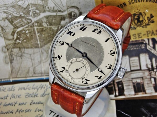 Steel case with glass back Tavannes installation from the 1940s. - Image 16