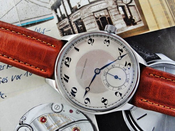 Steel case with glass back Tavannes installation from the 1940s. - Image 4