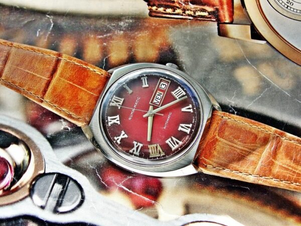 Nice Swiss Numa-Matic steel automatic watch from the 1970s