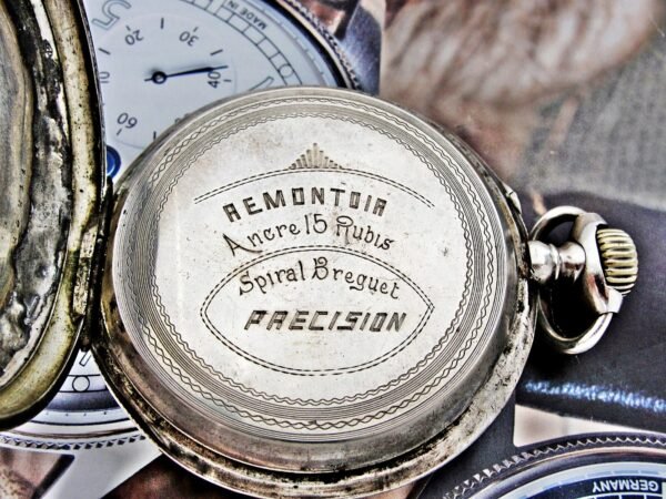 Rare large Swiss railway silver pocket watch from the late 1800s - Image 13