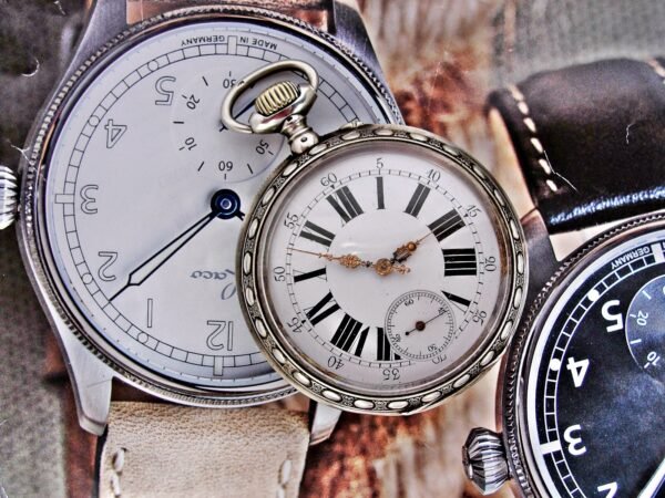 Rare large Swiss railway silver pocket watch from the late 1800s - Image 9
